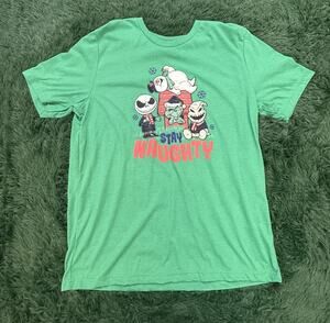 Stay Naughty Christmas T-Shirt Jack Skellington Grinch Snoopy Bella+Canvas XL